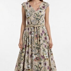 Laura Ashley Weekend Beige and Green Top